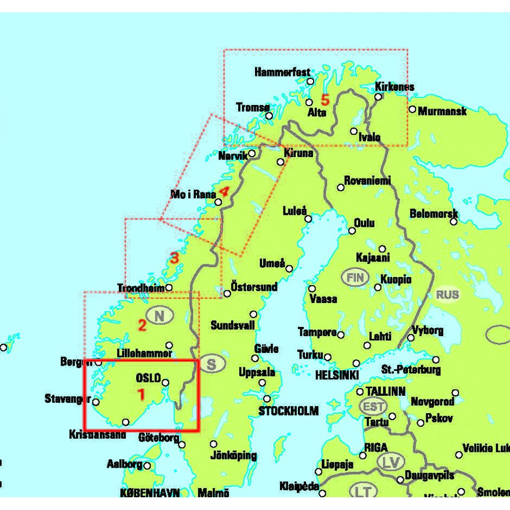 Norge 1. Södra Norge syd EasyMap